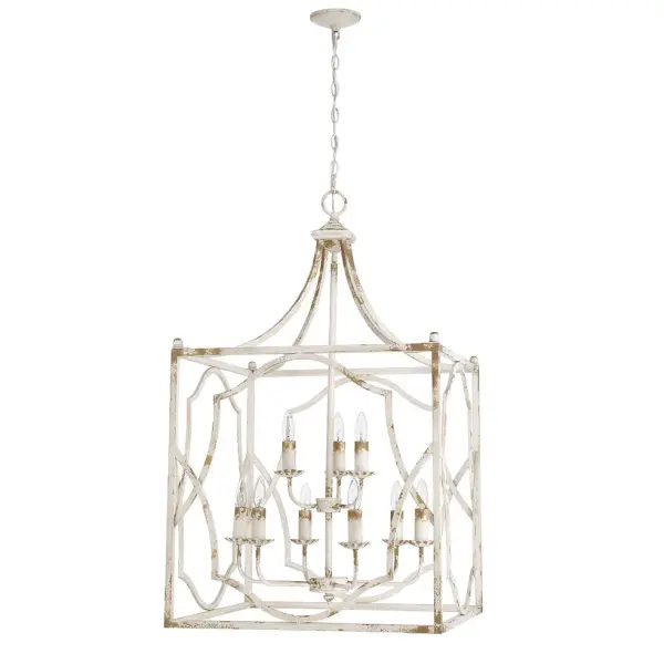 Laurent Nine Light Pendant in Antique Ivory - Image 1