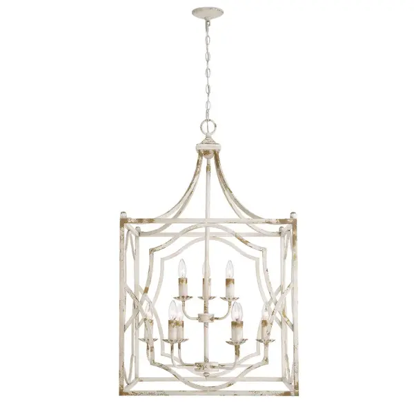Laurent Nine Light Pendant in Antique Ivory - Image 2