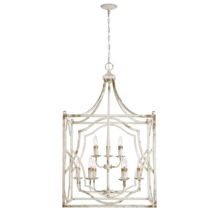 Laurent Nine Light Pendant in Antique Ivory - Image 2