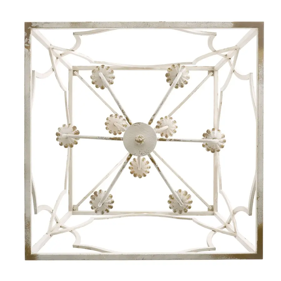 Laurent Nine Light Pendant in Antique Ivory - Image 5