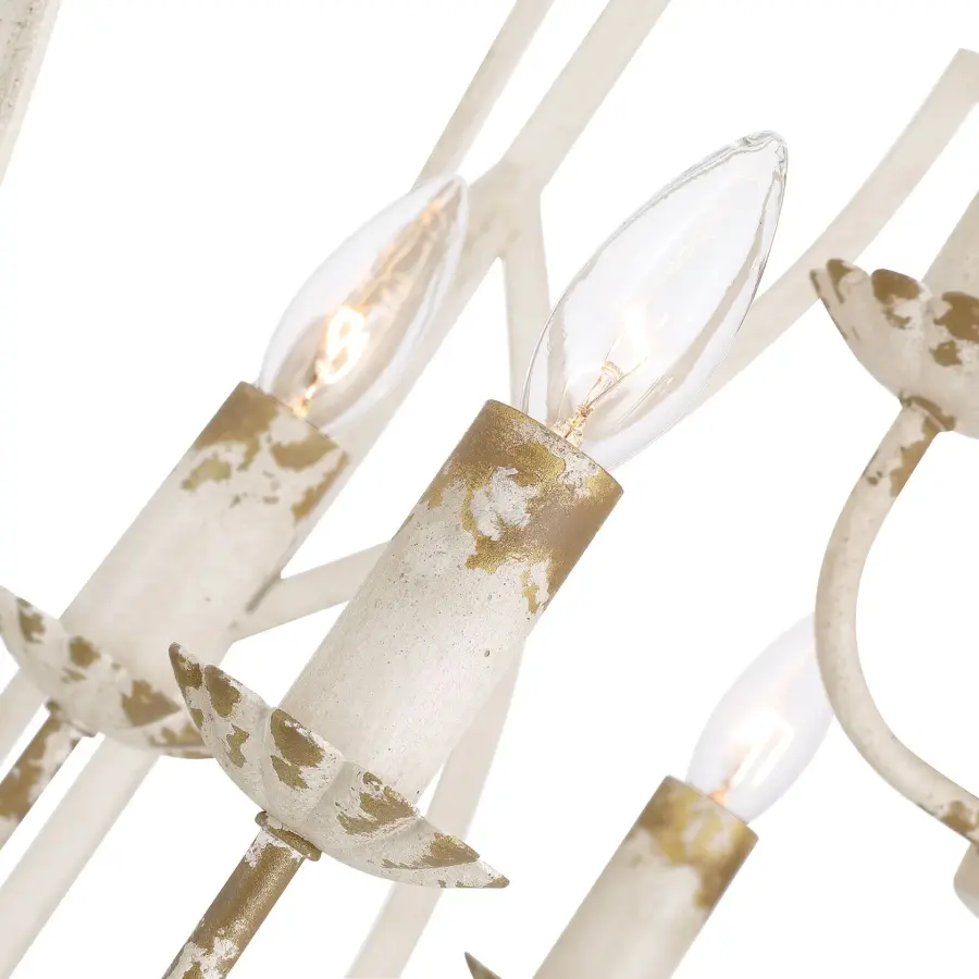 Laurent Nine Light Pendant in Antique Ivory - Image 6