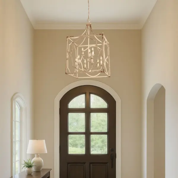 Laurent Nine Light Pendant in Antique Ivory - Image 7