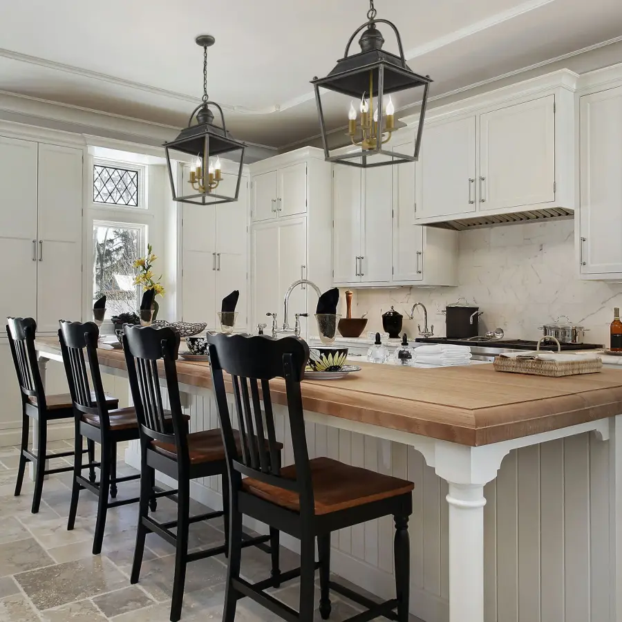 Golden Lighting Christoff 4-Light Pendant in Antique Black Iron - Image 5