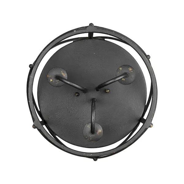 Golden Lighting Alcott 3-Light Flush Mount in Antique Black Iron - Image 2