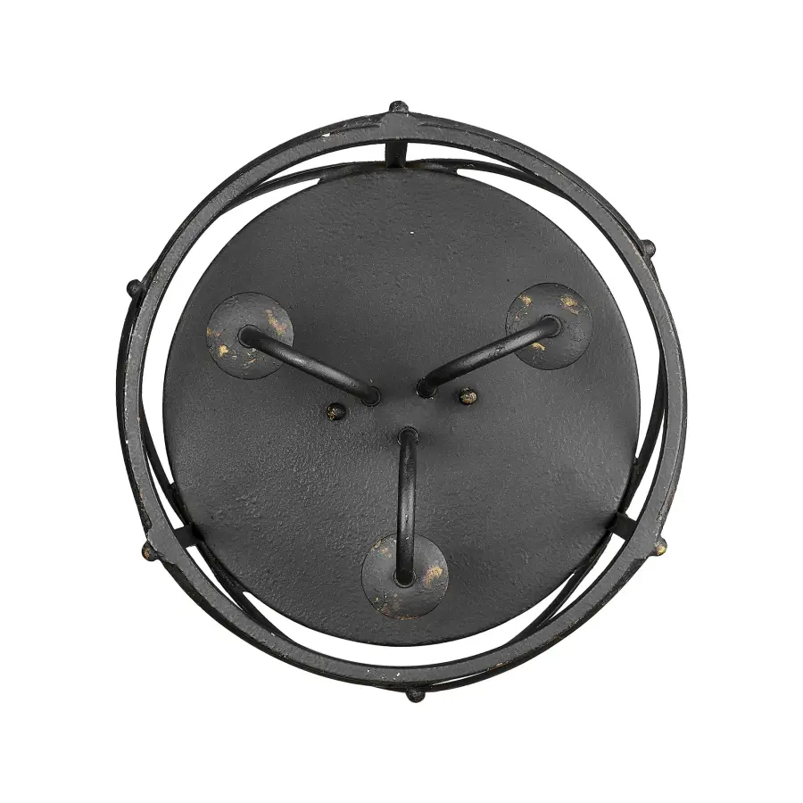 Golden Lighting Alcott 3-Light Flush Mount in Antique Black Iron - Image 2