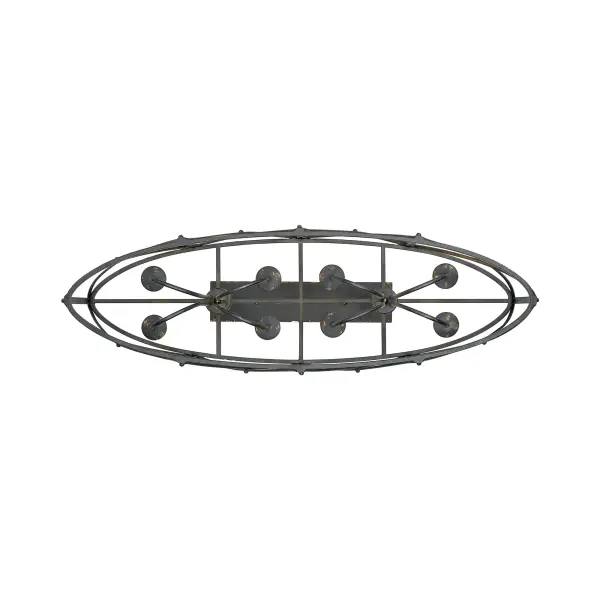 Golden Lighting Alcott 8-Light Island Light in Antique Black Iron - Image 5