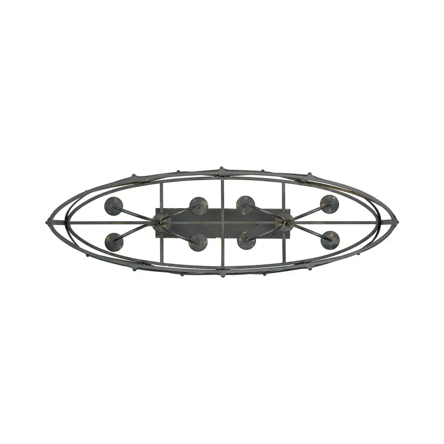 Golden Lighting Alcott 8-Light Island Light in Antique Black Iron - Image 5