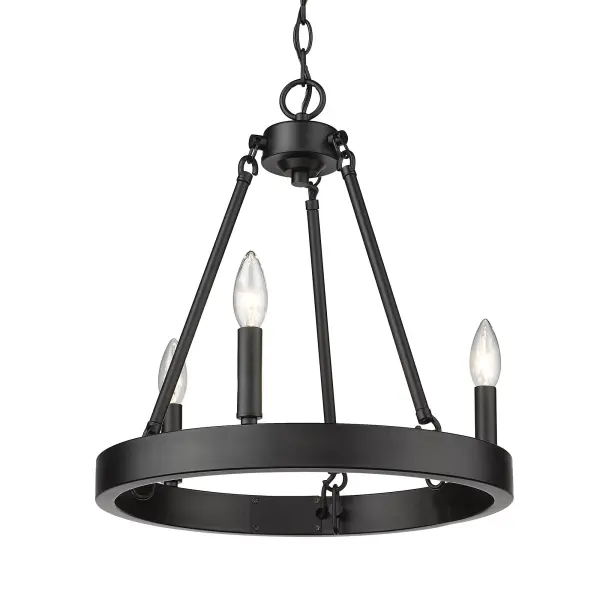 Sleek Transitional Chandelier with Modern Exposed Bulb Design - Image 1