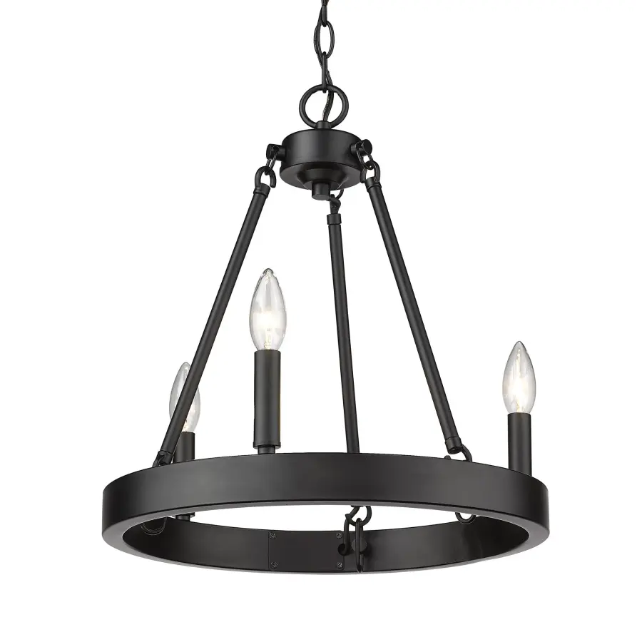 Sleek Transitional Chandelier with Modern Exposed Bulb Design - Image 1