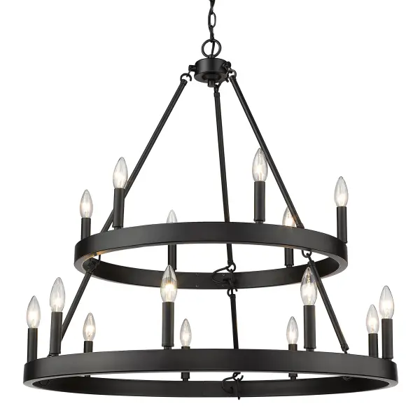 Dramatic 15-Light Statement Piece with Versatile Transitional Design - Image 1