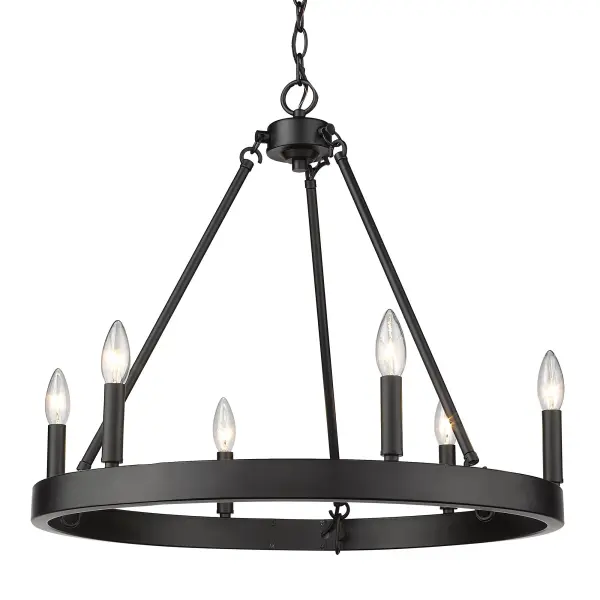 Sophisticated Open-Frame Chandelier with Versatile Transitional Design - Image 1