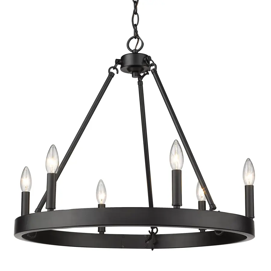 Sophisticated Open-Frame Chandelier with Versatile Transitional Design - Image 1