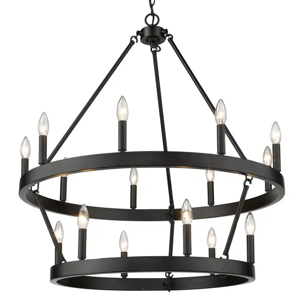 Grand Two-Tier Statement Chandelier with Modern Transitional Appeal - Image 1