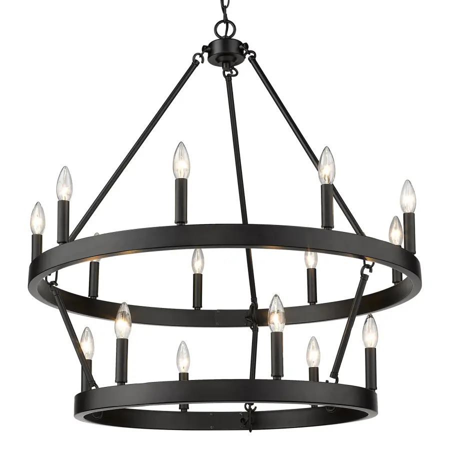 Grand Two-Tier Statement Chandelier with Modern Transitional Appeal - Image 1