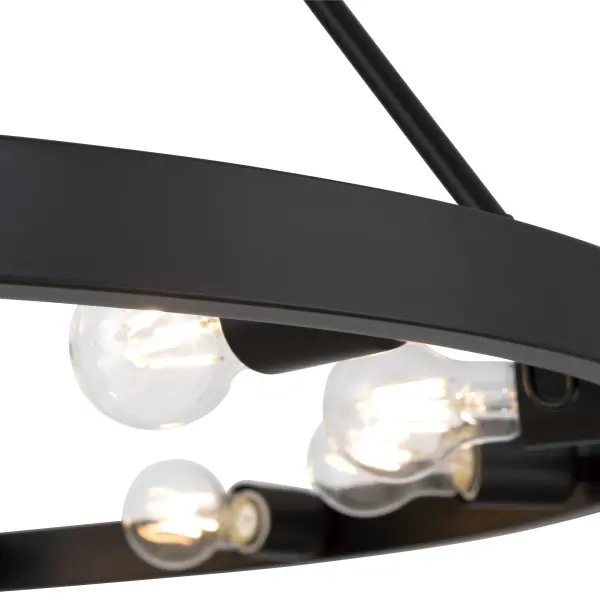 Castile 12-Light Chandelier in Matte Black - Image 6