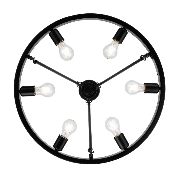 Golden Lighting Castile 6-Light Chandelier in Matte Black - Image 3