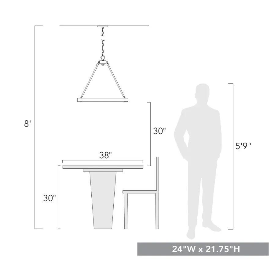 Golden Lighting Castile 6-Light Chandelier in Matte Black - Image 5