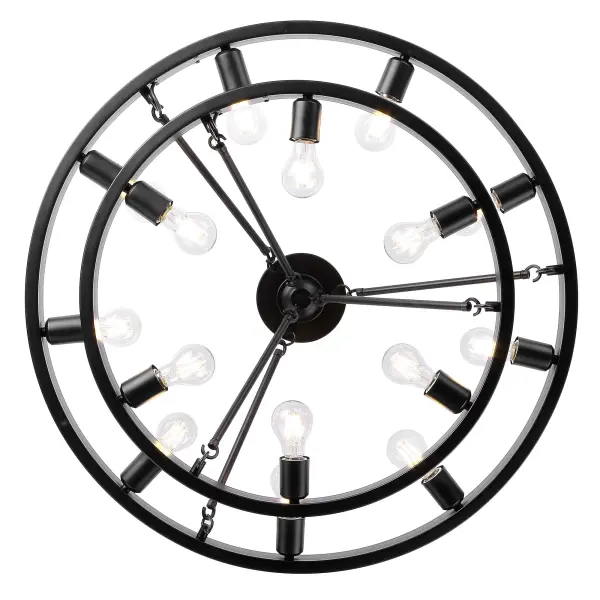 Golden Lighting Castile 15-Light Semi-Flush Mount in Matte Black - Image 4