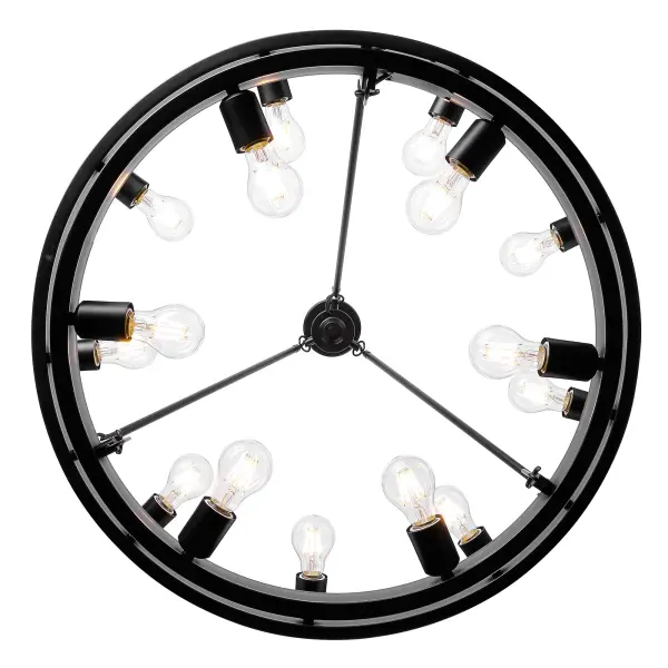 Golden Lighting Castile 15-Light Two-Tier Chandelier in Matte Black - Image 3