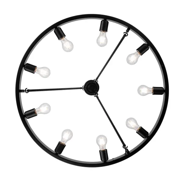 Golden Lighting Castile 9-Light Chandelier in Matte Black - Image 3