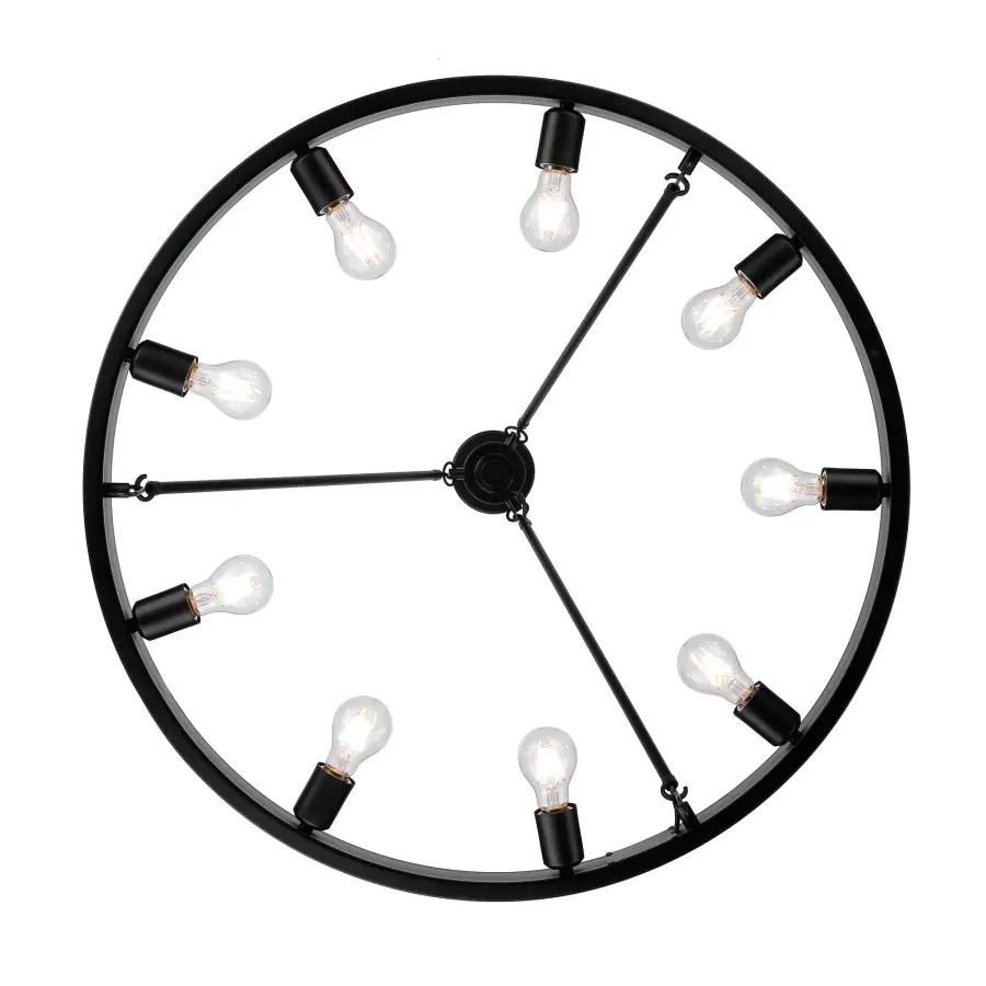 Golden Lighting Castile 9-Light Chandelier in Matte Black - Image 3