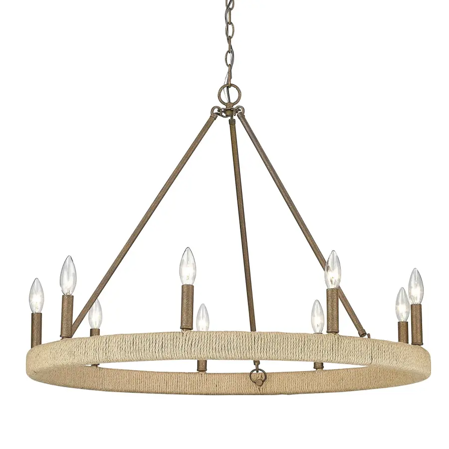 Yates 9-Light Chandelier in Burnished Chestnut - Image 1