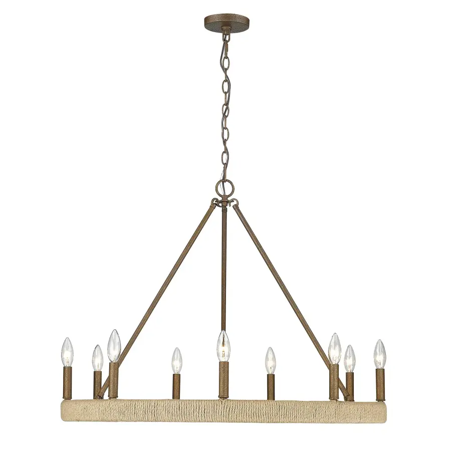 Yates 9-Light Chandelier in Burnished Chestnut - Image 2