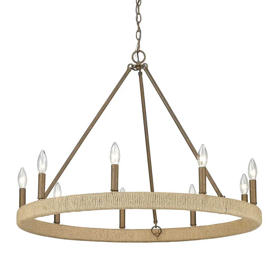 Yates 9-Light Chandelier in Burnished Chestnut - Image 3