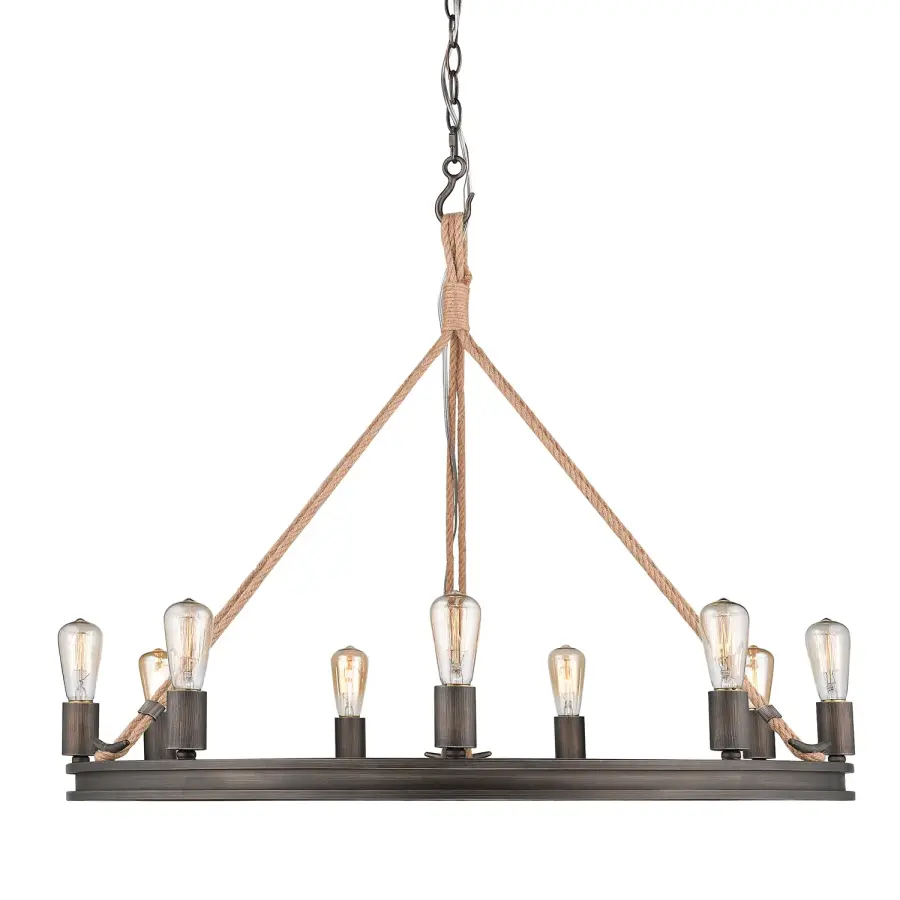 Chatham 9-Light Chandelier in Gunmetal Bronze - Image 1