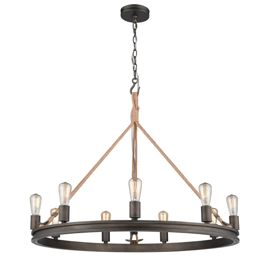 Chatham 9-Light Chandelier in Gunmetal Bronze - Image 2
