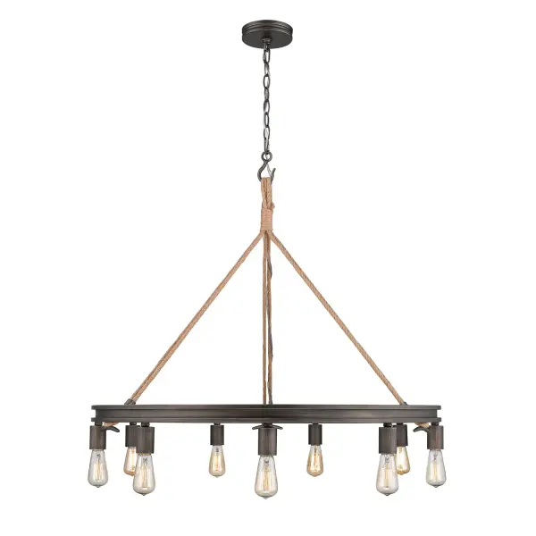 Chatham 9-Light Chandelier in Gunmetal Bronze - Image 3