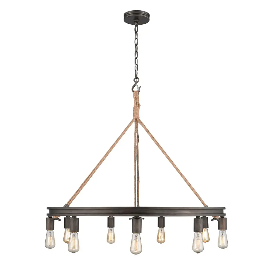 Chatham 9-Light Chandelier in Gunmetal Bronze - Image 3