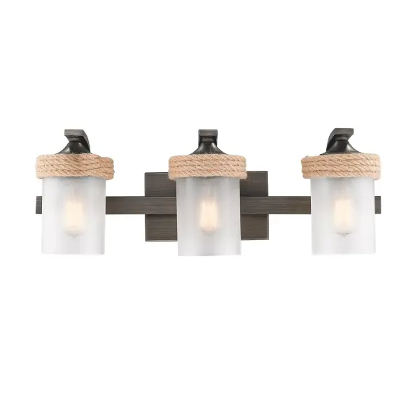 Chatham 3-Light Vanity Light in Gunmetal Bronze - Image 4