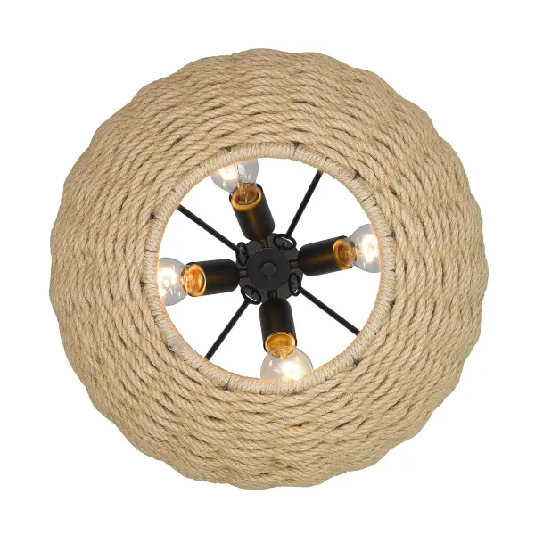 Golden Lighting Hathaway 4-Light Pendant in Matte Black - Image 4
