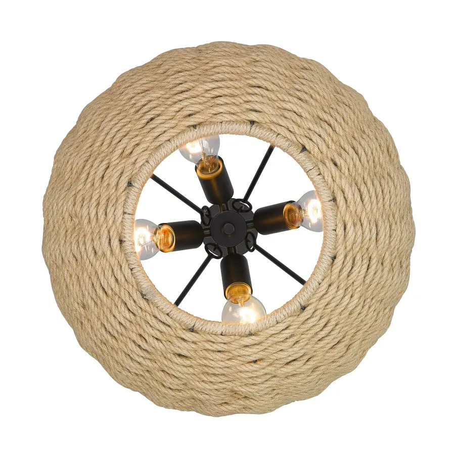 Golden Lighting Hathaway 4-Light Pendant in Matte Black - Image 4