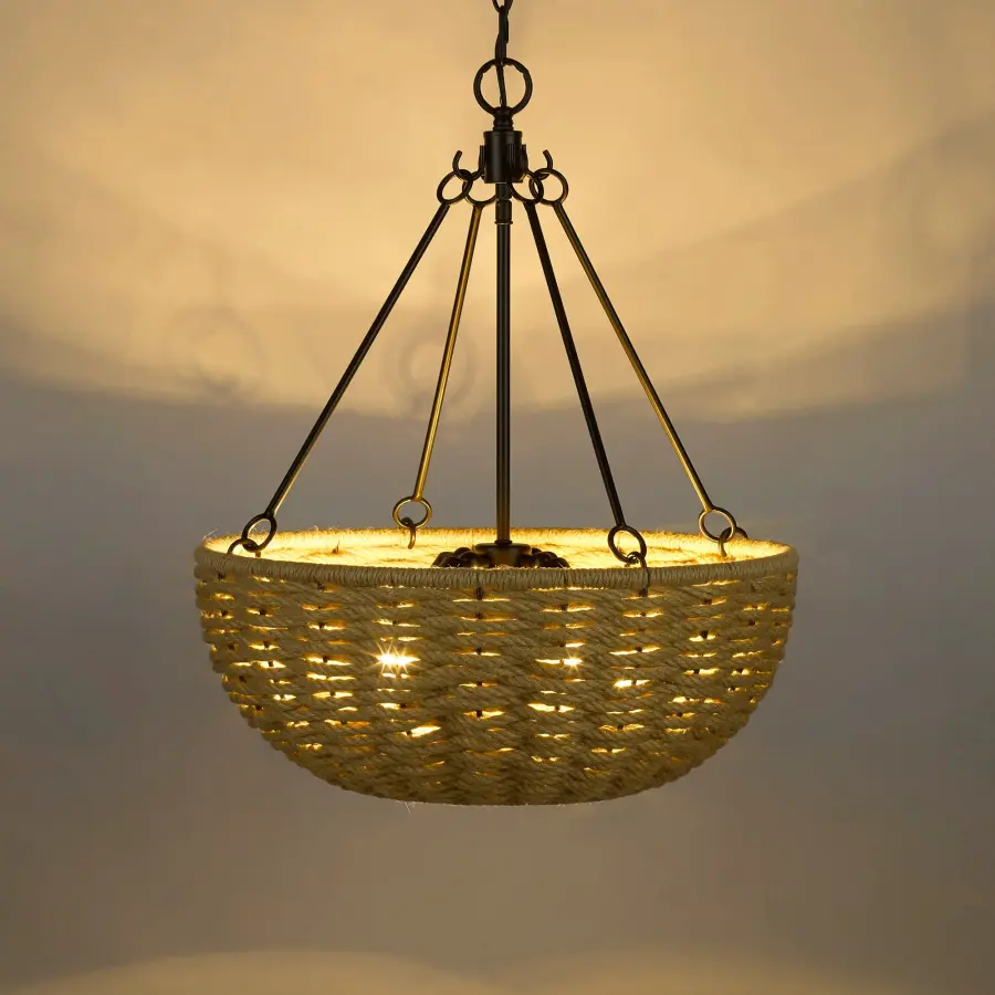 Golden Lighting Hathaway 4-Light Pendant in Matte Black - Image 7