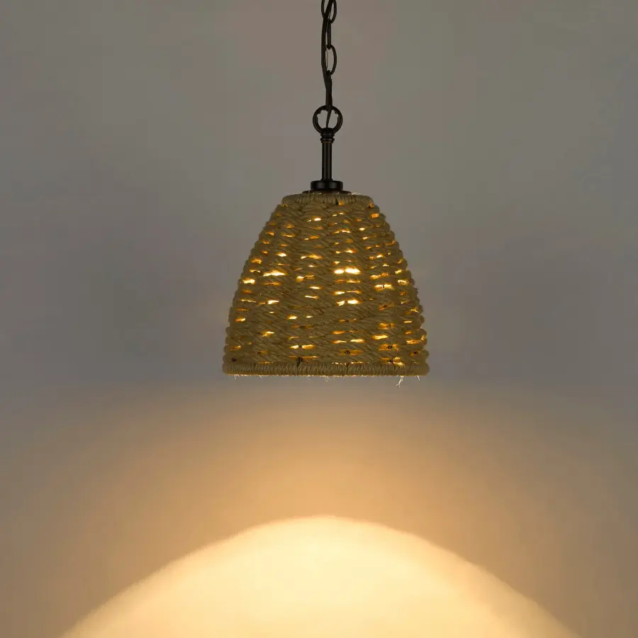 Golden Lighting Hathaway 1-Light Pendant in Matte Black - Image 4