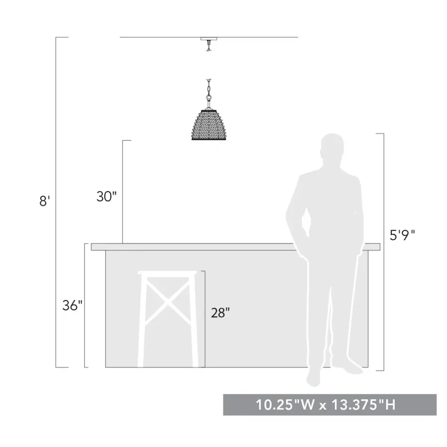 Golden Lighting Hathaway 1-Light Pendant in Matte Black - Image 6