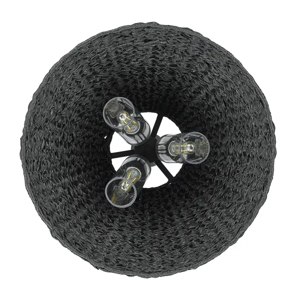 Golden Lighting Rue 3-Light Outdoor Pendant in Natural Black - Image 5