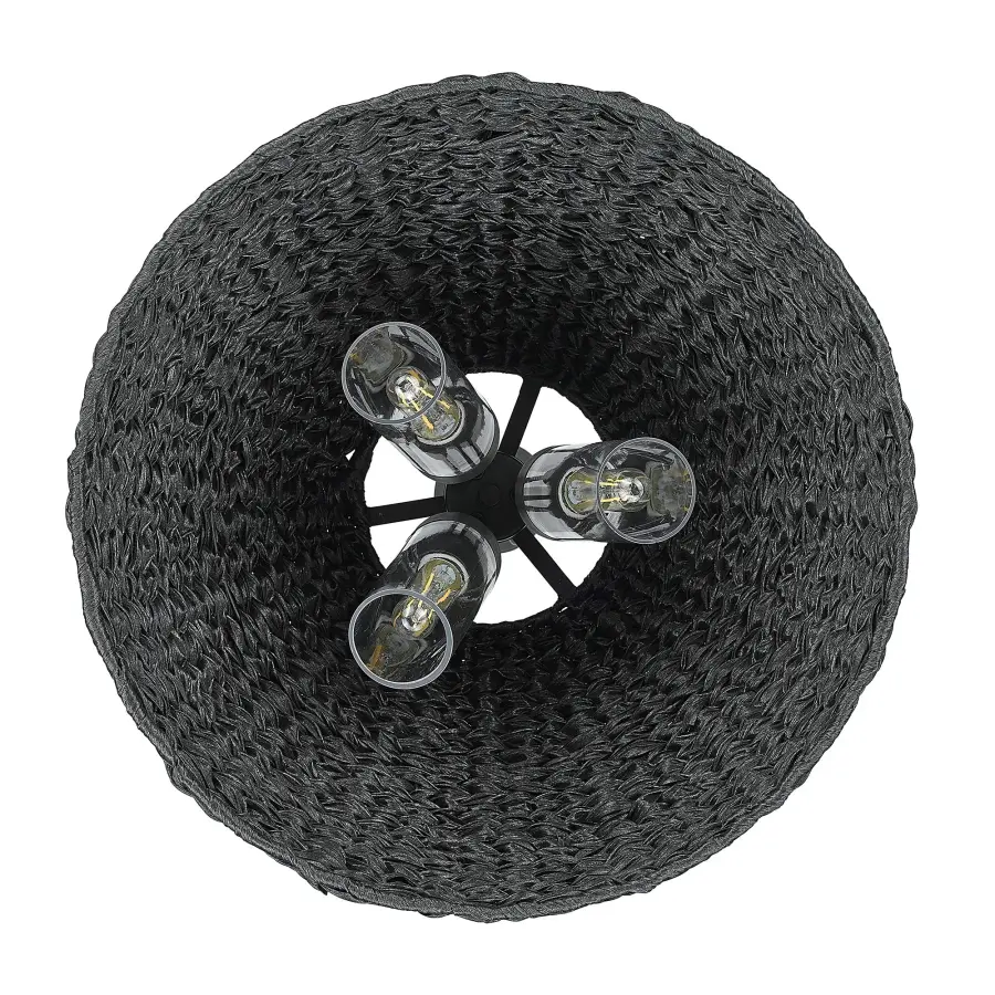 Golden Lighting Rue 3-Light Outdoor Pendant in Natural Black - Image 5