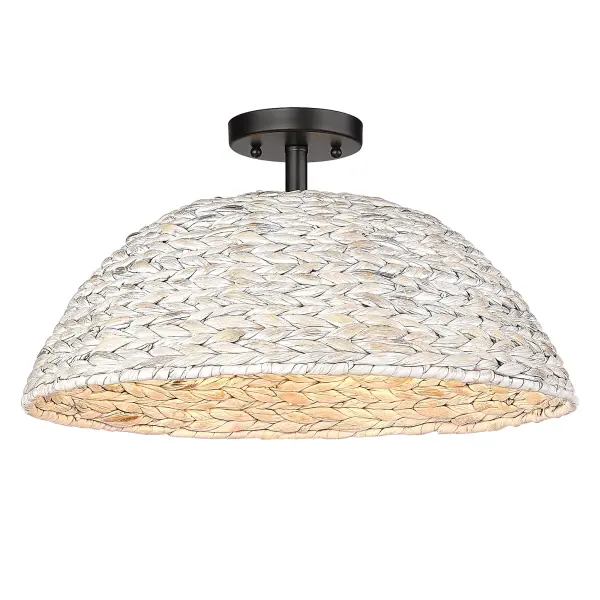 Golden Lighting Rue 3-Light Semi-Flush Mount - Image 1