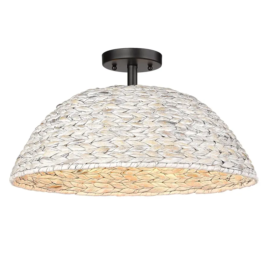 Golden Lighting Rue 3-Light Semi-Flush Mount - Image 1
