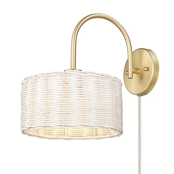 Golden Lighting Erma 1-Light Wall Sconce in Brushed Champagne Brass - Image 3