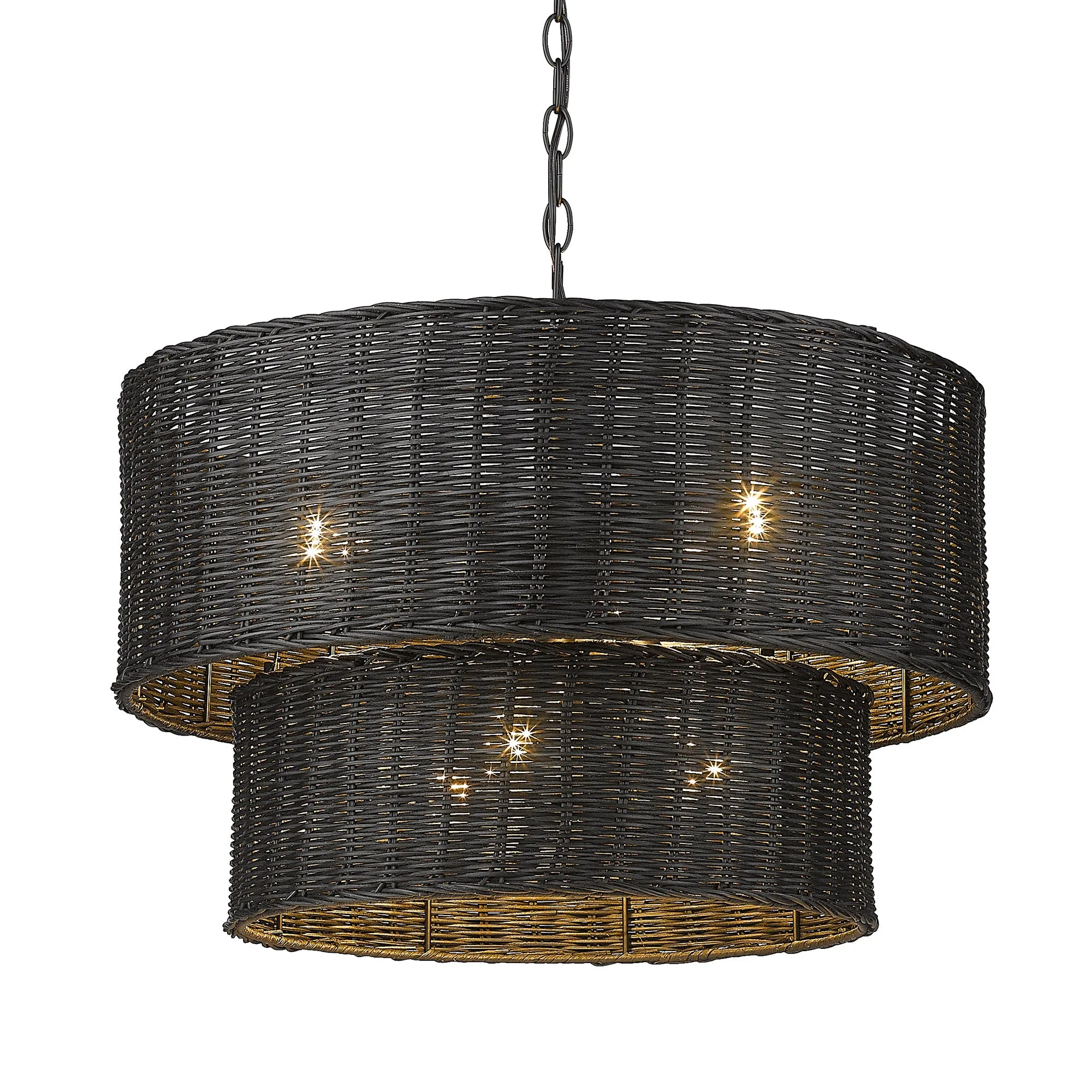 Golden Lighting Erma 6-Light Chandelier in Matte Black