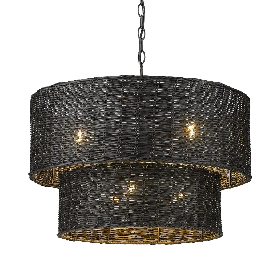 Golden Lighting Erma 6-Light Chandelier in Matte Black - Image 1
