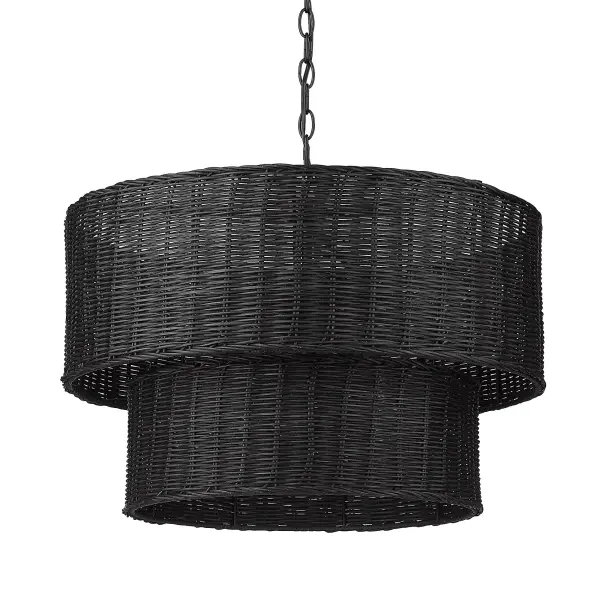 Golden Lighting Erma 6-Light Chandelier in Matte Black - Image 3