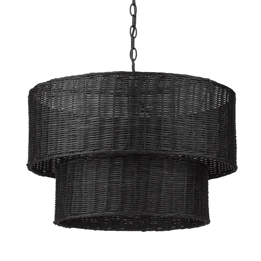 Golden Lighting Erma 6-Light Chandelier in Matte Black - Image 3