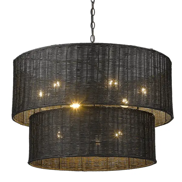 Coastal Elegance Meets Modern Design in This Woven Wicker Chandelier - Image 1