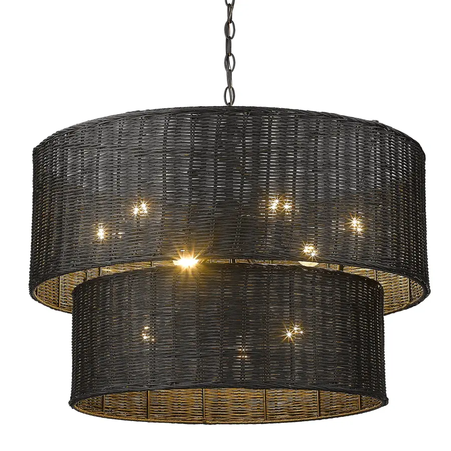 Coastal Elegance Meets Modern Design in This Woven Wicker Chandelier - Image 1