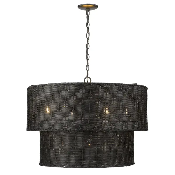 Coastal Elegance Meets Modern Design in This Woven Wicker Chandelier - Image 2